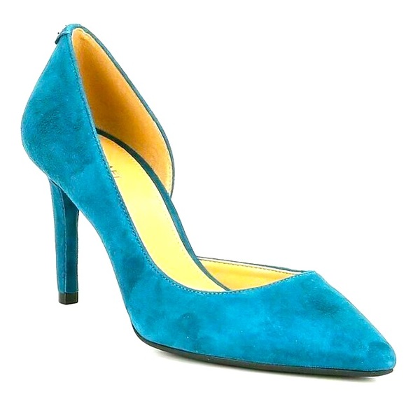 MICHAEL Michael Kors Shoes - Michael Kor’s NWT  Women Dorothy Flex D'Orsay Suede Pump, Luxe Teal (8.5